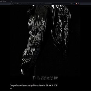 Dragonheart Oversized pullover hoodie BLACK ICE